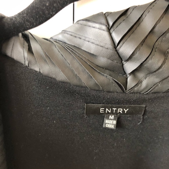 Soft Ribbed Faux Leather Jacket - Picture 3 of 4